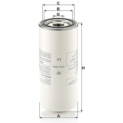 LB-13145/3 P782909 1626832100 575000101 R12101 Lucht- en olieseparatorfilter voor compressor