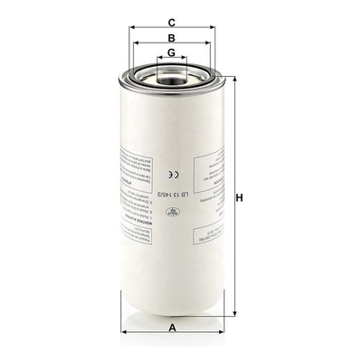 140*305mm lucht-olie separator filter element voor schroefcompressor LB131453 P782909 A10525274