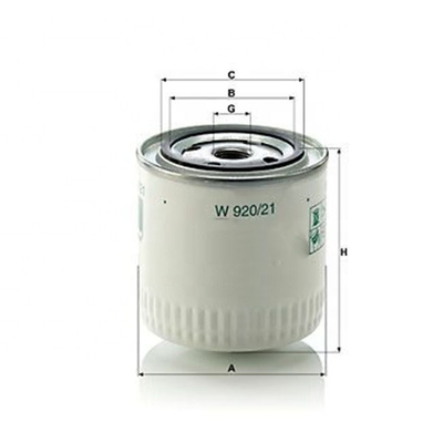 C W92021 10300882 126385A1 1504140 148459 A333220 2630795 Oliefilter Schroeffilter