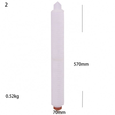 Waterzuivering Hydwell Industrial 20 40 60 Inch Water Plant PP Filter Gevouwen Pleated Cartridge