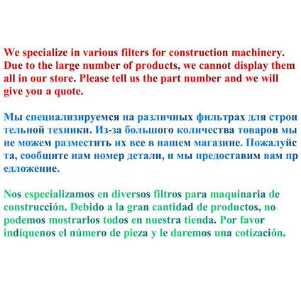 Onderdelen voor vrachtwagenmotoren P502480 ijzeren filterpapier Spin-On brandstoffilterelement 600-319-3841